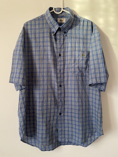 Chemise lacoste carreaux bleu - chemise,