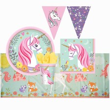 Trousse Fête Unicorno 24 Gens Lunettes Vaisselle Nappe Serviettes de Table 1396