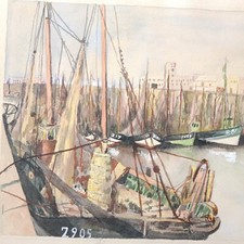 Vue de Port Bateaux à Quai