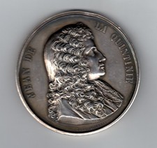 Médaille MEDAL JEAN DE QUINTINIE SOCIETE HORTICULTURE MOSELLE METZ ARGENT SILVER