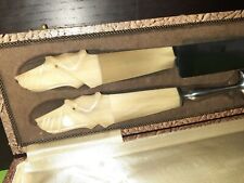 coffret service a decouper corne decor chien  art deco fox terrier