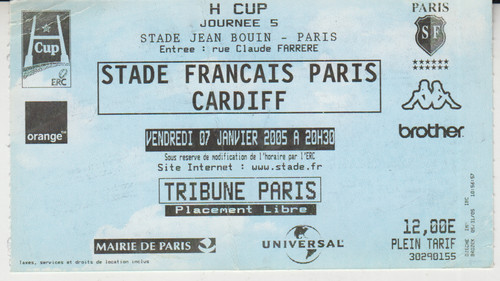 Billet match rugby stade - billet, "stade