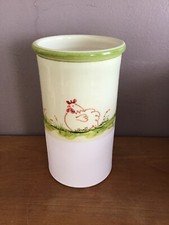 Rafraîchisseur de Bouteille en Terre Cuite Émaillée – Décor Poule BIOT