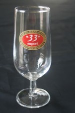 verre a bière publicitaire ancien"33 export"