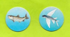 2 Pogs - Poissons volant / La truite - Saupiquet - Cousteau junior - N°4 et 10