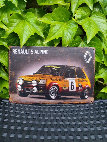Plaque métal renault alpine - métal,