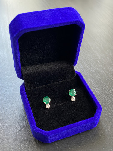 Boucles oreilles émeraudes - d'oreilles,
