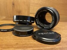 Presque Mint W/Capuche Pentax Smc Takumar 50mm F/1.4 Late Model Norme Lens M42