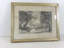 Gravure ancienne XVIIIe encadrée Jacques RIGAUD La Méridienne