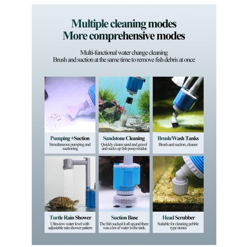 Aquarium gravel cleaner - 3-,