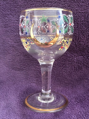 Verre émaillé officier - verre,