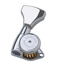 Hipshot Chromé Open Gear Grip-Lock Griplock Guitare 21mm Standard Post Bass Side