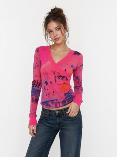 Lulu pink purple abstract - h,