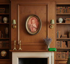 Tableau ovale ancien Louis XVII, Reproduction limitée d'après Duplessis