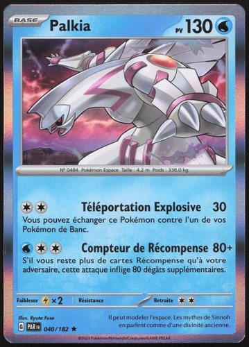 Carte pokémon palkia 040 182 - pokémon, 040/182
