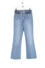 Jean flare en coton bleu