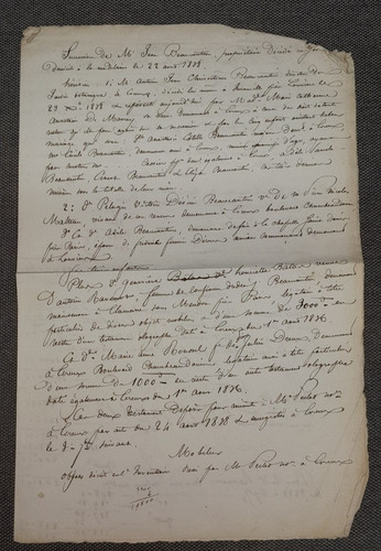 Vieux papier succession - -,