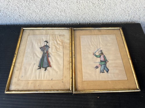 Paire tableaux chinois - de,