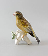9997649 Porcelaine Figurine Oiseaux Grünfink Ens H13cm