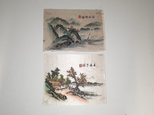Lot broderies chinoises - lot,