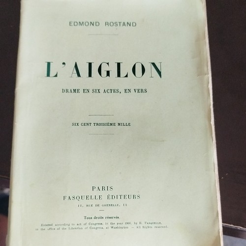 Edmond rostand aiglon - edmond,
