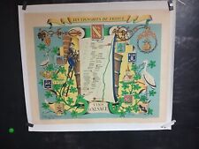 AFFICHE  VINS D'ALSACE CARTE