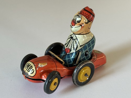 Ancien jouet tôle clown - jouet, en