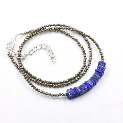 Collier lapis lazuli - en, bleu