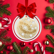 Set 7 Boules de Noël en Bois