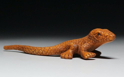 Ancien gecko japonais netsuke - gecko,