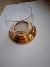 Photophore en fonte de  laiton et verre vintage  Grillby Mässing