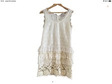 Authentique robe dentelle ecru