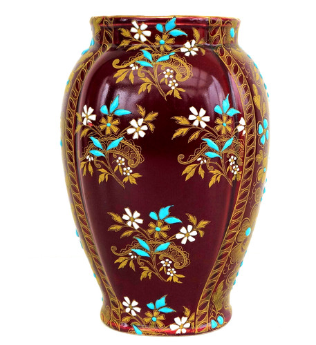 Gien vase faïence décor - en,