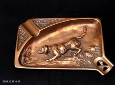 Cendrier bronze chasse - bronze.,