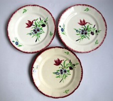 3 Assiettes Plates décor