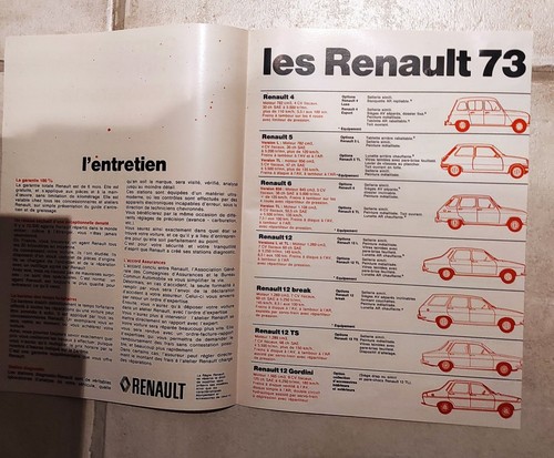 Catalogue renault 1973 - renault, r4