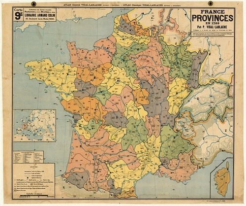 Carte provinces france vidal - carte,