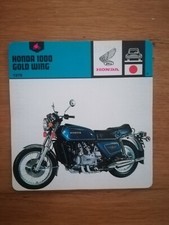 Fiche Moto Motorcycle Card 12 x 12,5 cm - HONDA 1000 GOLD WING 1975
