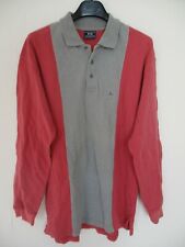 Polo EDEN PARK rugby gris rose manches longues L