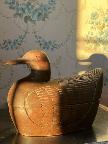 Canard bois sculpté début - canard,