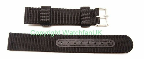 Military strap 22mm black - strap,