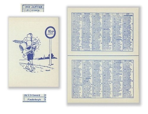 Herge tintin rare calendrier - herge,