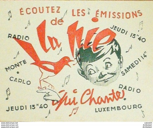 Buvard pie qui chante - buvard,
