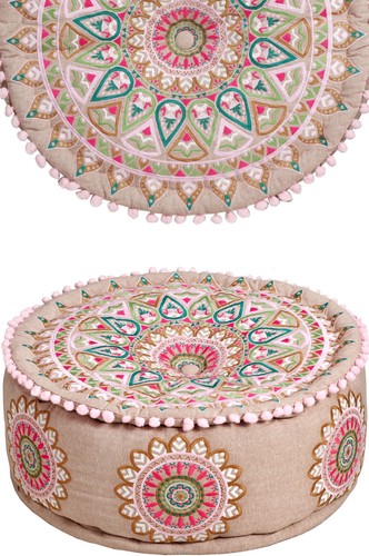 Pouf déco multicolore - déco,