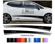 2 X BANDES BAS DE CAISSE POUR RENAULT CLIO 4 AUTOCOLLANT STICKER BD805-1