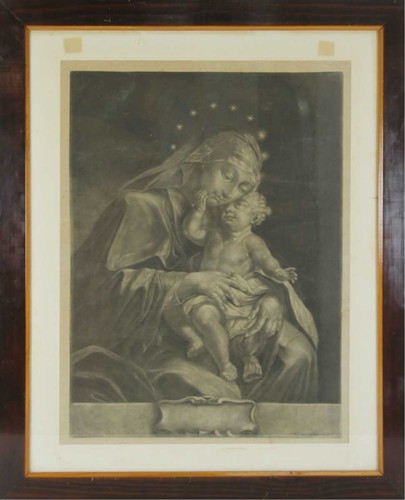 Vierge enfant gravure - vierge, l'enfant.