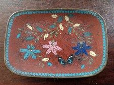 CLOISONNE CHINOIS ANCIEN DEBUT XIXeS ESSUIE PINCEAUX CALLIGRAPHIE ART CHINOIS