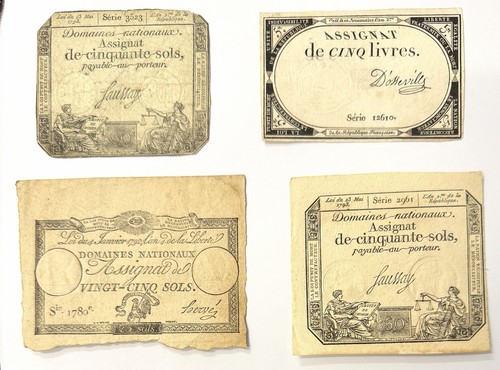 Lot billets banque assignat - 4,