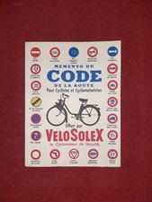 Rare publicité ancienne VELOSOLEX mémento code de la route années 1950 Solex 