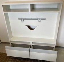 Meuble blanc robuste pour moniteur TV jusqu'à 52" excellent état